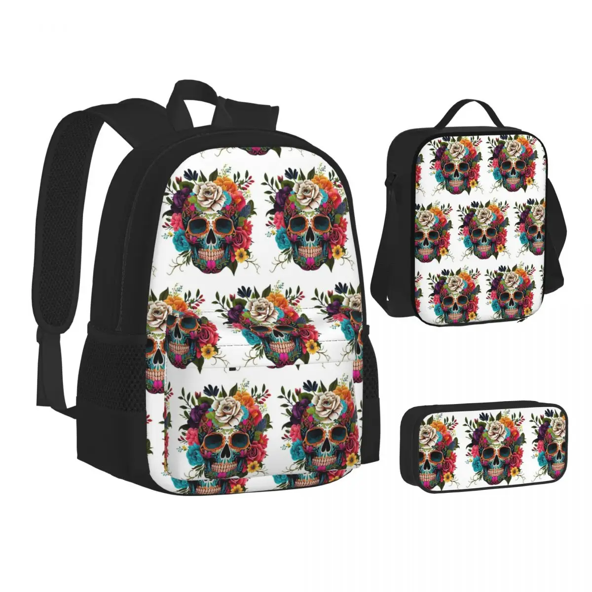 Skull Print Horror Skeleton Death Backpacks Students Bookbag School Bags Kids Rucksack Lunch Bag Pen Bag Three-Piece Set
Skull Print Horror Skeleton Death Backpacks Students Bookbag School Bags Kids Rucksack Lunch Bag Pen Bag Three-Piece Set