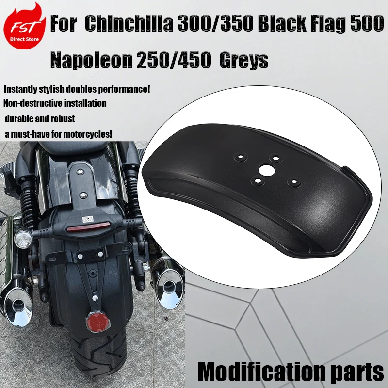 Extended front and rear fenders, modification parts for Chinchilla 300/350, Black Flag 500, Napoleon 250/450, Rock 707
Extended front and rear fenders, modification parts for Chinchilla 300/350, Black Flag 500, Napoleon 250/450, Rock 707