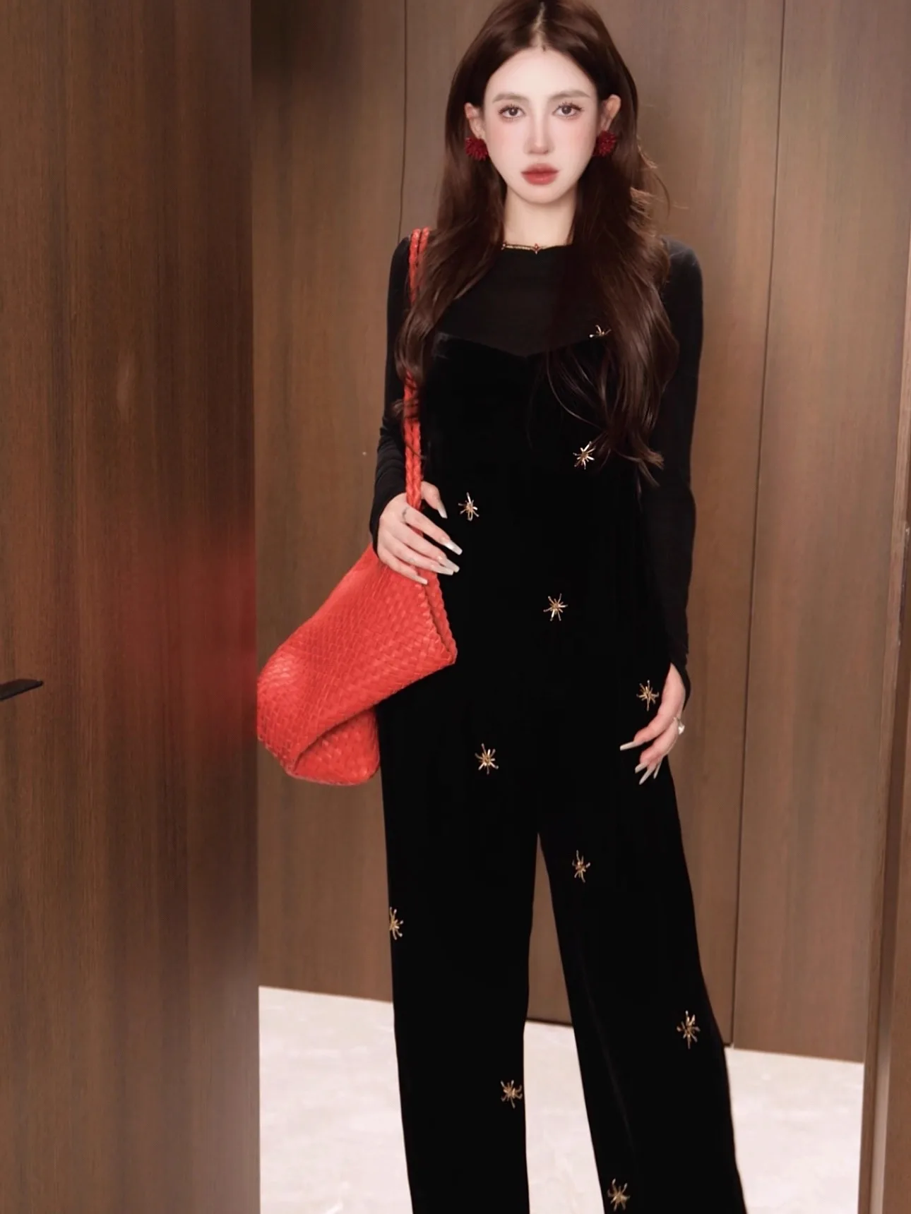 Gyantong Bla Beaded Casual Pants High Waist Silk Straight Leg Faionable Design Sensation Lightweight Luxury KZ92
Gyantong Bla Beaded Casual Pants High Waist Silk Straight Leg Faionable Design Sensation Lightweight Luxury KZ92