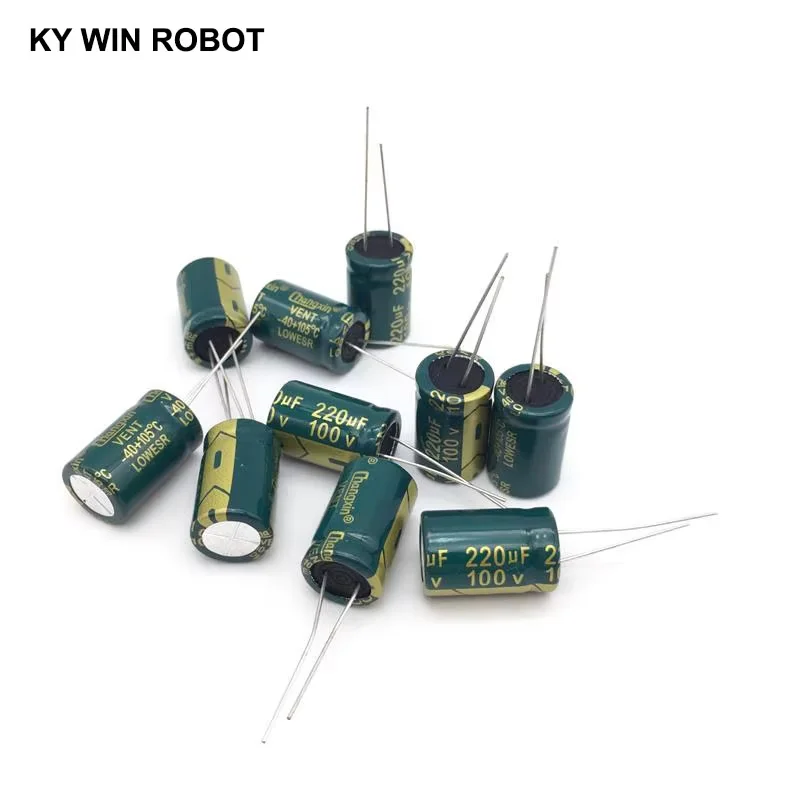 10 pcs Aluminum electrolytic capacitor 220 uF 100 V 13 * 20 mm frekuensi tinggi Radial Electrolytic kapasitor
10 pcs Aluminum electrolytic capacitor 220 uF 100 V 13 * 20 mm frekuensi tinggi Radial Electrolytic kapasitor