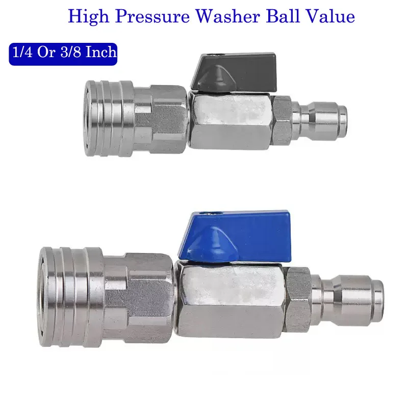 High Pressure Washer Ball Valve With 3/8 Or 1/4 Inch Quick Connector 4500 PSI For Power Washer Hose Control Water Flow Switch
High Pressure Washer Ball Valve With 3/8 Or 1/4 Inch Quick Connector 4500 PSI For Power Washer Hose Control Water Flow Switch