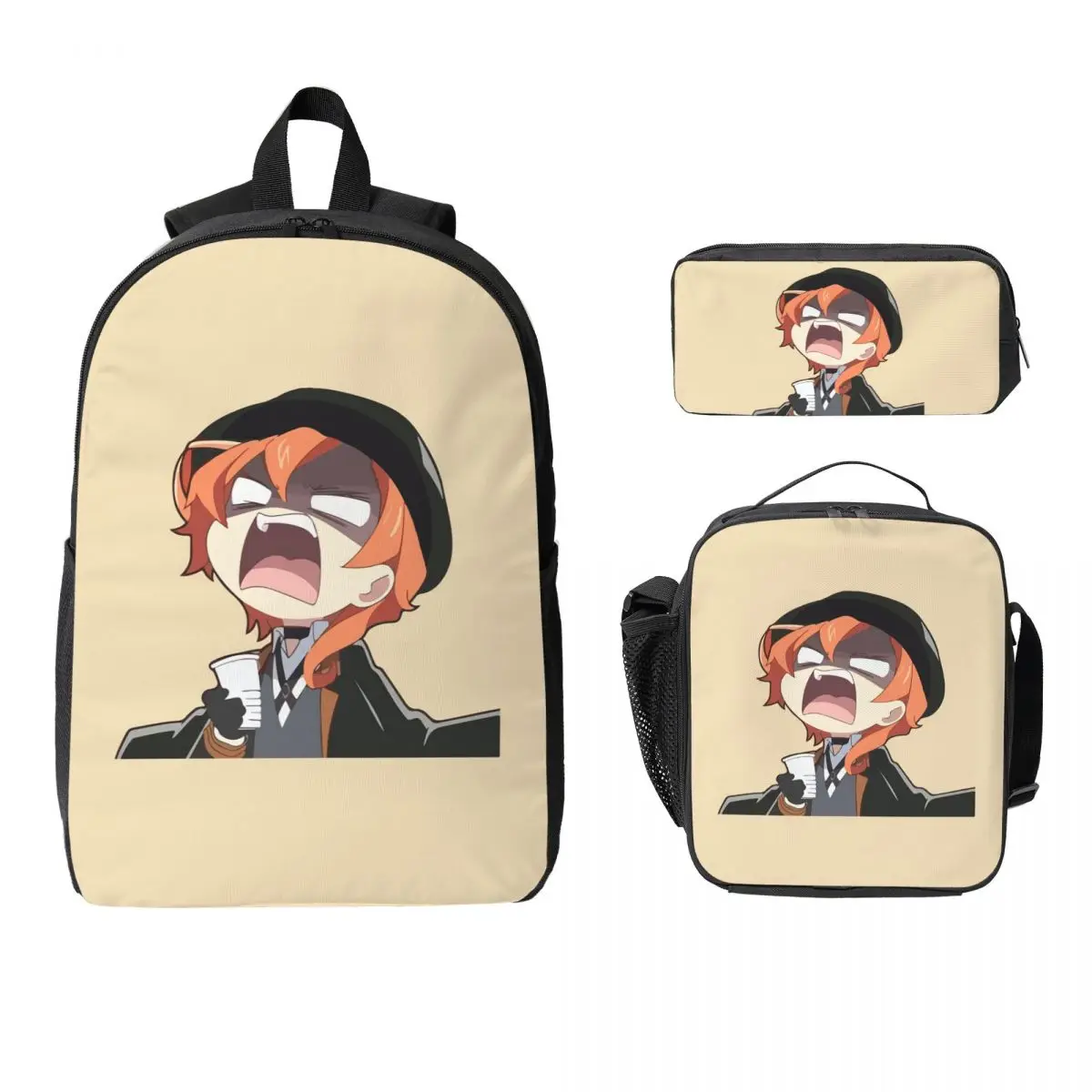 Chuya Nakahara Bungo Stray Dogs Anime Backpack BookBag School Bag Computer Shoulder Bags 3ps Insulated Lunch Bag Pencil Case
Chuya Nakahara Bungo Stray Dogs Anime Backpack BookBag School Bag Computer Shoulder Bags 3ps Insulated Lunch Bag Pencil Case