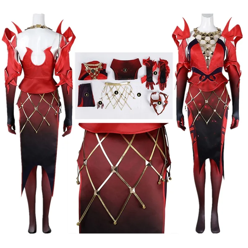 Rivals 2025 Scarlet Witch Cosplay Costume Adult Women Top Skirt Stockings Gloves Earclips Outfits Halloween Carnival Party Suit
Rivals 2025 Scarlet Witch Cosplay Costume Adult Women Top Skirt Stockings Gloves Earclips Outfits Halloween Carnival Party Suit