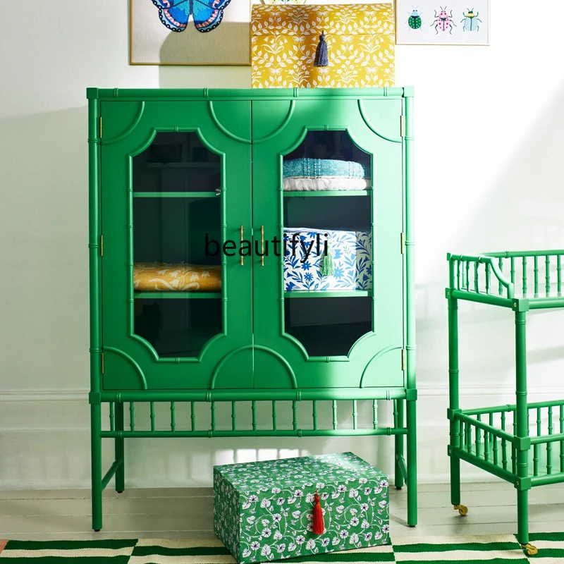 ss26 American solid wood dining side cabinet household French retro green modern simple living room storage tea and wine cabinet
ss26 American solid wood dining side cabinet household French retro green modern simple living room storage tea and wine cabinet