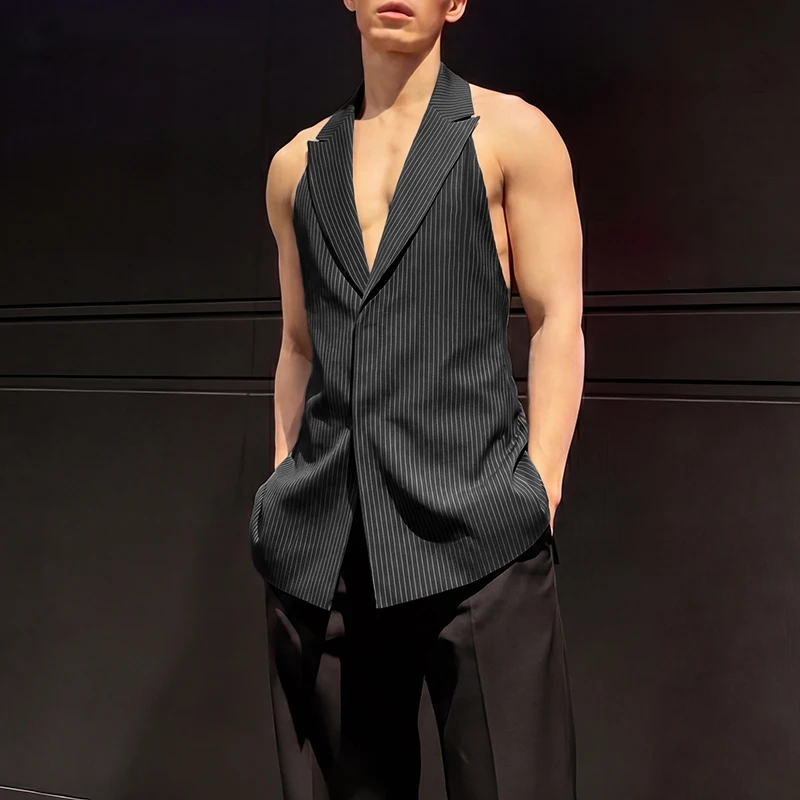 INCERUN Men's Vests Striped V Neck Sleeveless Backless Hollow Out Male Waistcoats Streetwear 2026 Fashion Lace Up Vests For Man
INCERUN Men's Vests Striped V Neck Sleeveless Backless Hollow Out Male Waistcoats Streetwear 2026 Fashion Lace Up Vests For Man