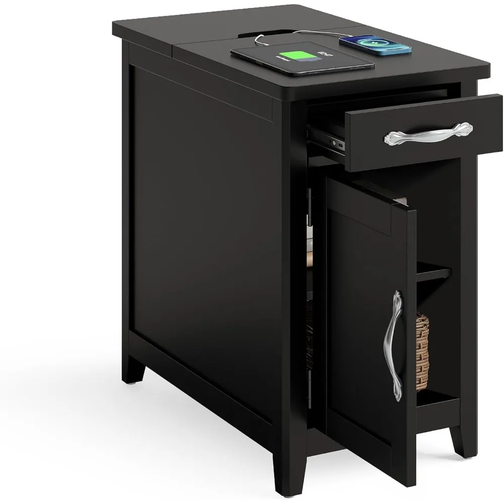 Farmhouse End Table with Charging Station, Narrow Side Table for Living Room, Sofa Side Table with Drawer and Storage Cabinet,
Farmhouse End Table with Charging Station, Narrow Side Table for Living Room, Sofa Side Table with Drawer and Storage Cabinet,