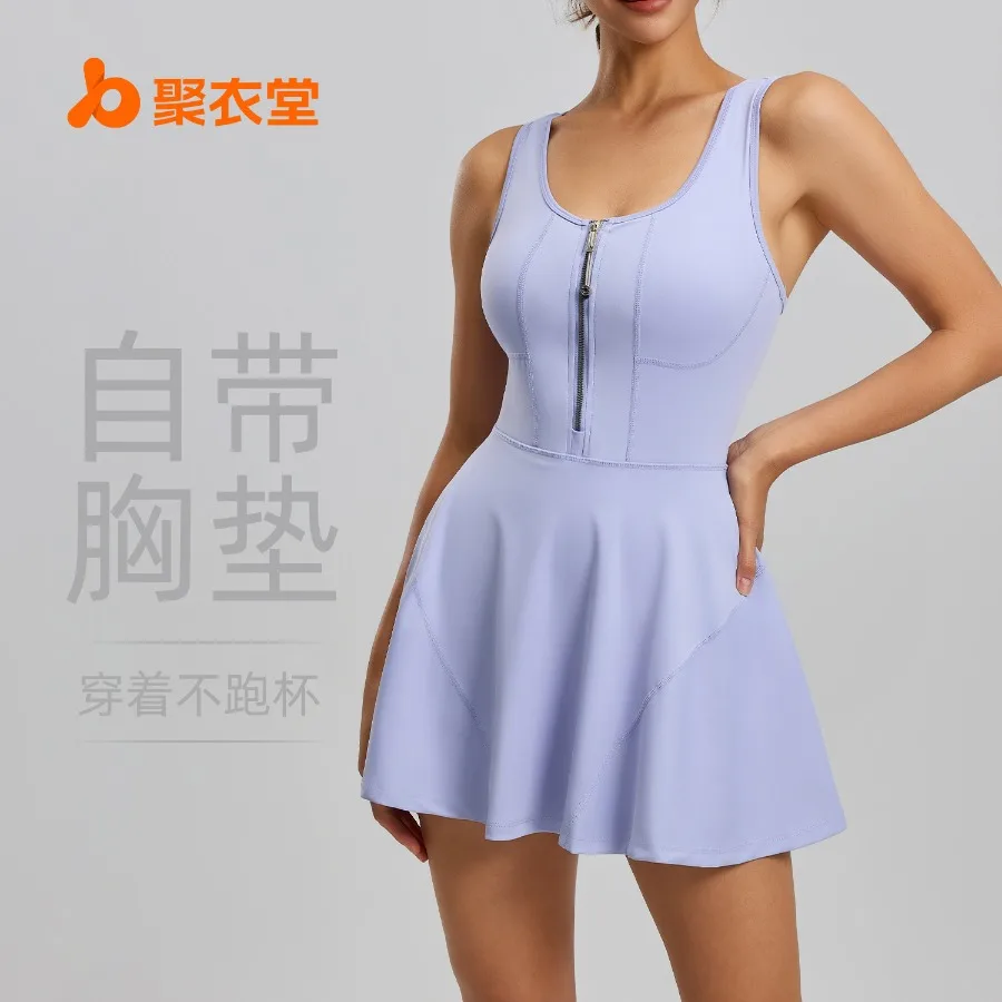 【New style】Juyitang zipper onepiece dress for women's anti-exposure base outdoor running fitness dress
【New style】Juyitang zipper onepiece dress for women's anti-exposure base outdoor running fitness dress