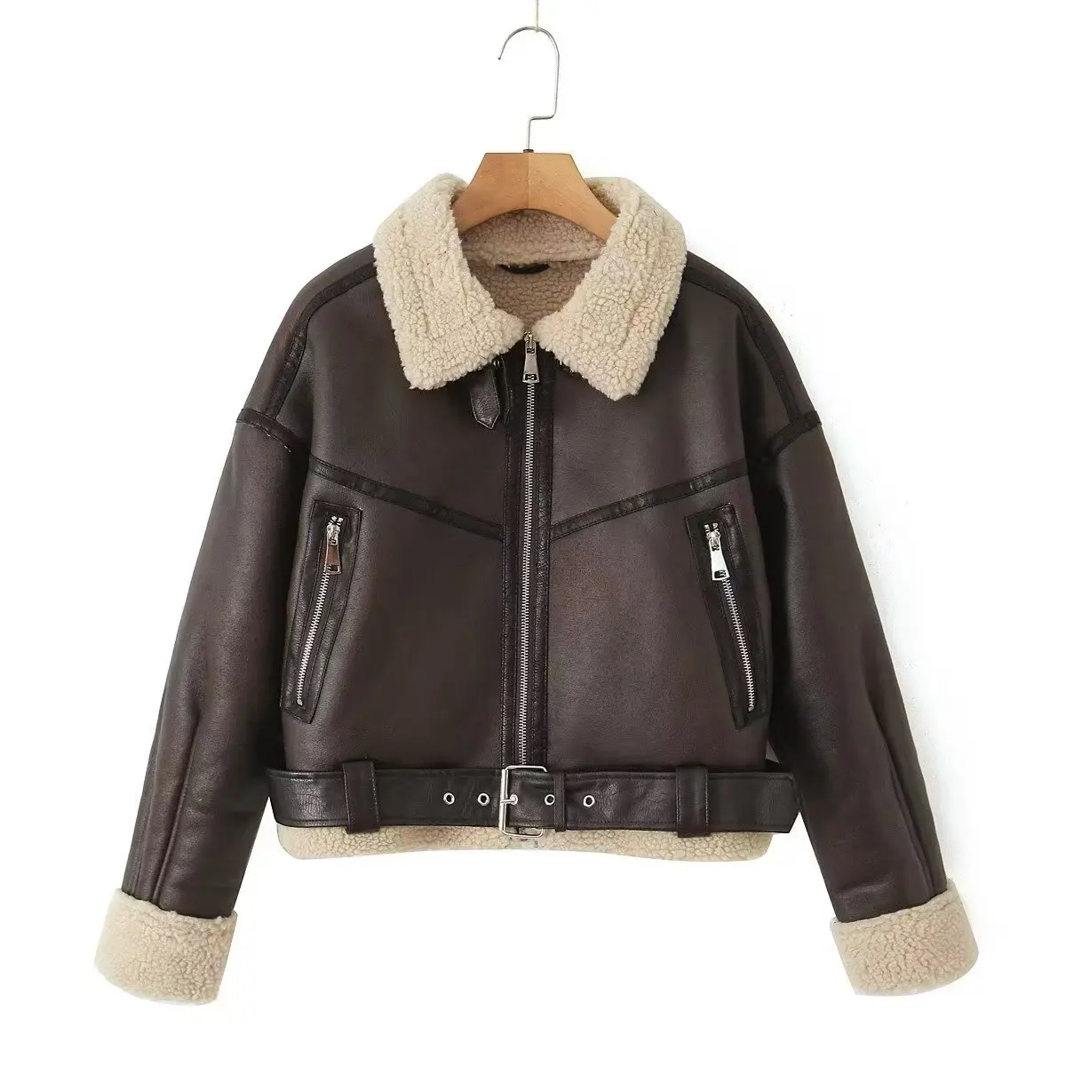 2024 autumn and winter new fashionable women's clothing fur integrated double-sided fleece motorcycle jacket short jacket
2024 autumn and winter new fashionable women's clothing fur integrated double-sided fleece motorcycle jacket short jacket