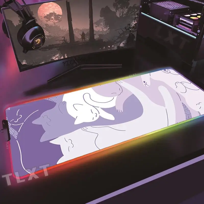 Светодиодный игровые коврики для мыши с большой подсветкой RGB коврик для мыши Kawaii Cat светящиеся настольные коврики большой игровой коврик для мыши Фиолетовый Коврик для мыши для подарка
Светодиодный игровые коврики для мыши с большой подсветкой RGB коврик для мыши Kawaii Cat светящиеся настольные коврики большой игровой коврик для мыши Фиолетовый Коврик для мыши для подарка