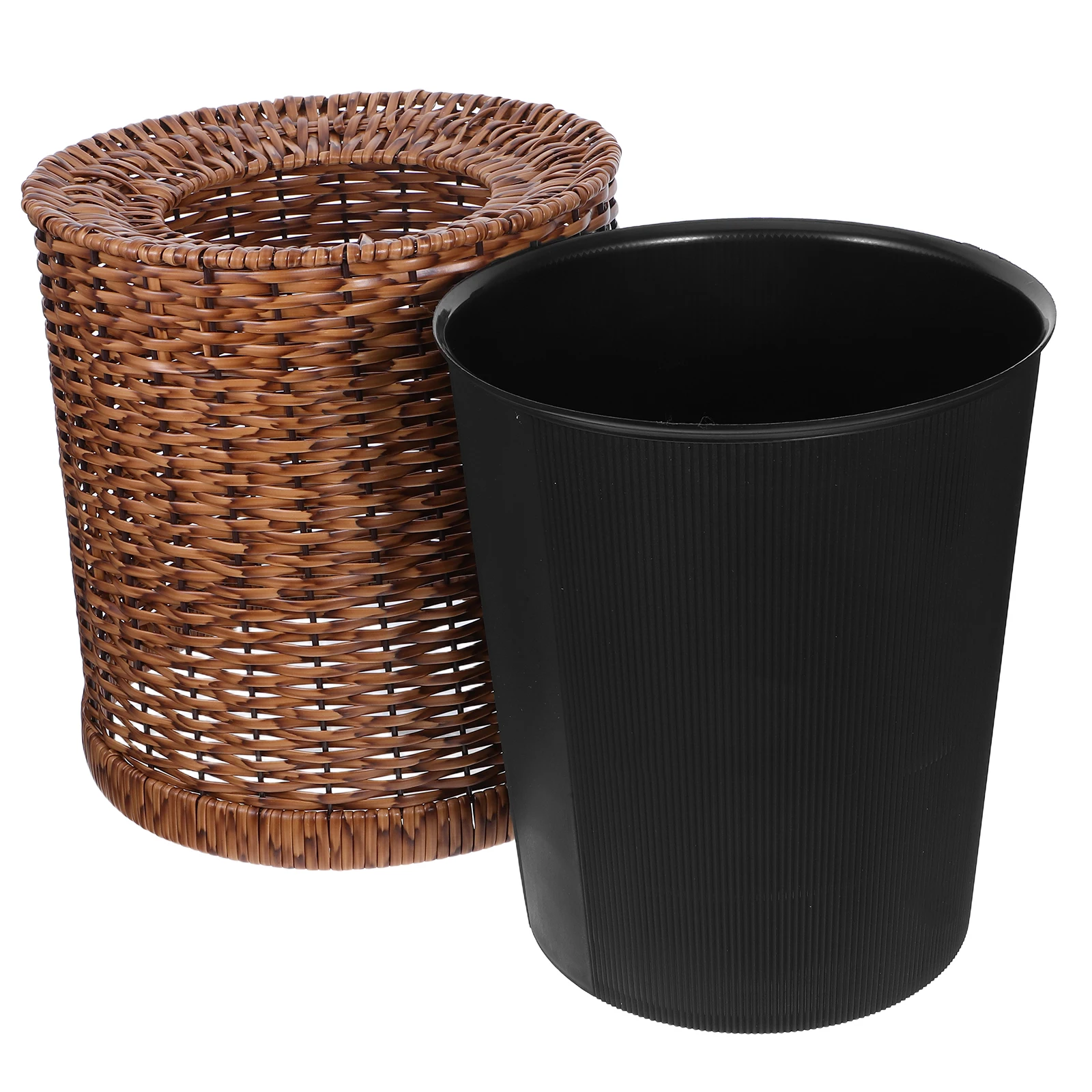 1pcs Large Capacity Retro Imitation Rattan Trash Can Double Layer Design For Home Office Kitchen Bathroom Bedroom Decorative
1pcs Large Capacity Retro Imitation Rattan Trash Can Double Layer Design For Home Office Kitchen Bathroom Bedroom Decorative