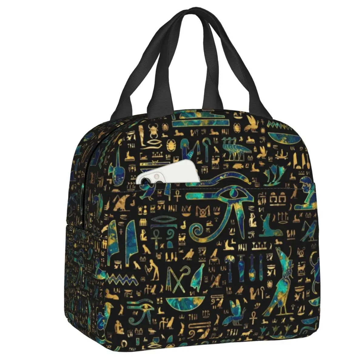 Ancient Egyptian Hieroglyphics Portable Lunch Box Waterproof Ancient Egyptian Pharaoh Thermal Cooler Food Insulated Lunch Bag
Ancient Egyptian Hieroglyphics Portable Lunch Box Waterproof Ancient Egyptian Pharaoh Thermal Cooler Food Insulated Lunch Bag