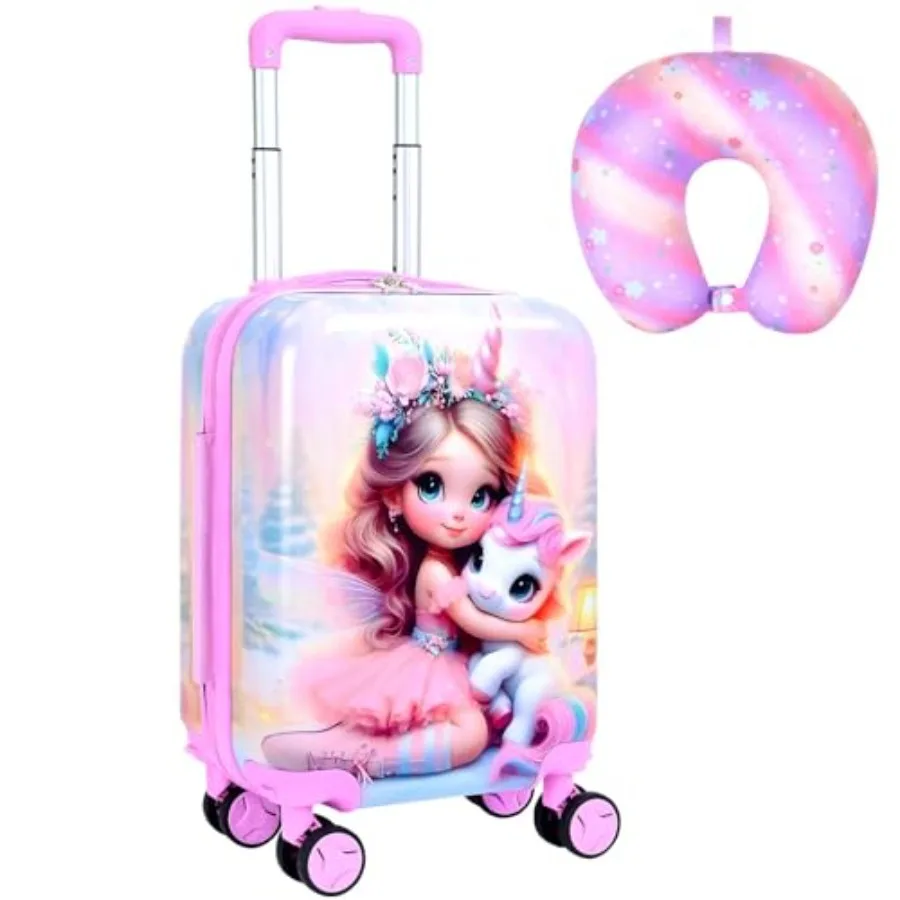 Enchanting Fairy Unicorn Luggage for Girls: Airline-Approved Carry On Rolling Suitcase 2PC Set with 360° Spinner Wheels, Includ
Enchanting Fairy Unicorn Luggage for Girls: Airline-Approved Carry On Rolling Suitcase 2PC Set with 360° Spinner Wheels, Includ
