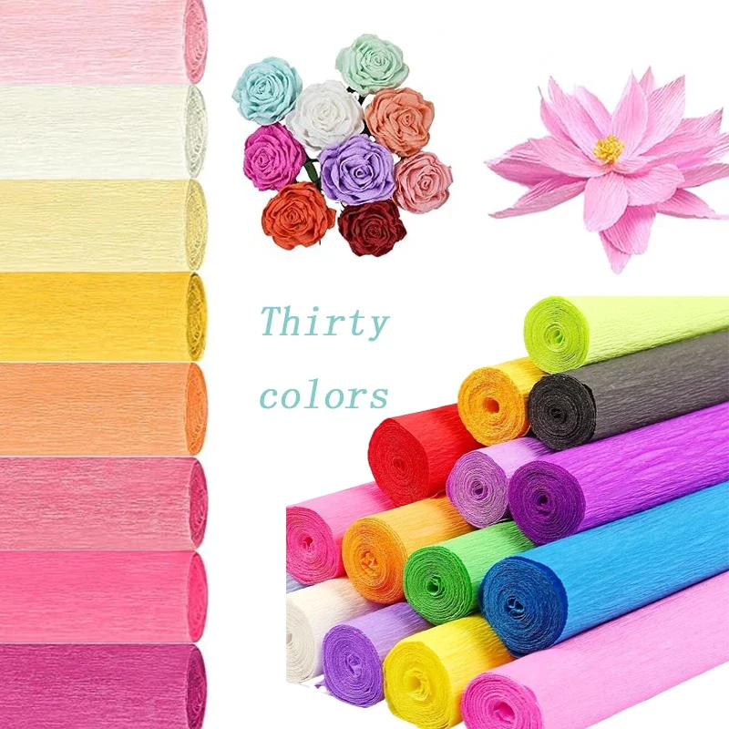 1Pcs 50x250cm Colored Crepe Paper Craft DIY Flowers Decoration Gift Wrapping Paper Craft Roll Origami Handmade Crinkled Paper
1Pcs 50x250cm Colored Crepe Paper Craft DIY Flowers Decoration Gift Wrapping Paper Craft Roll Origami Handmade Crinkled Paper