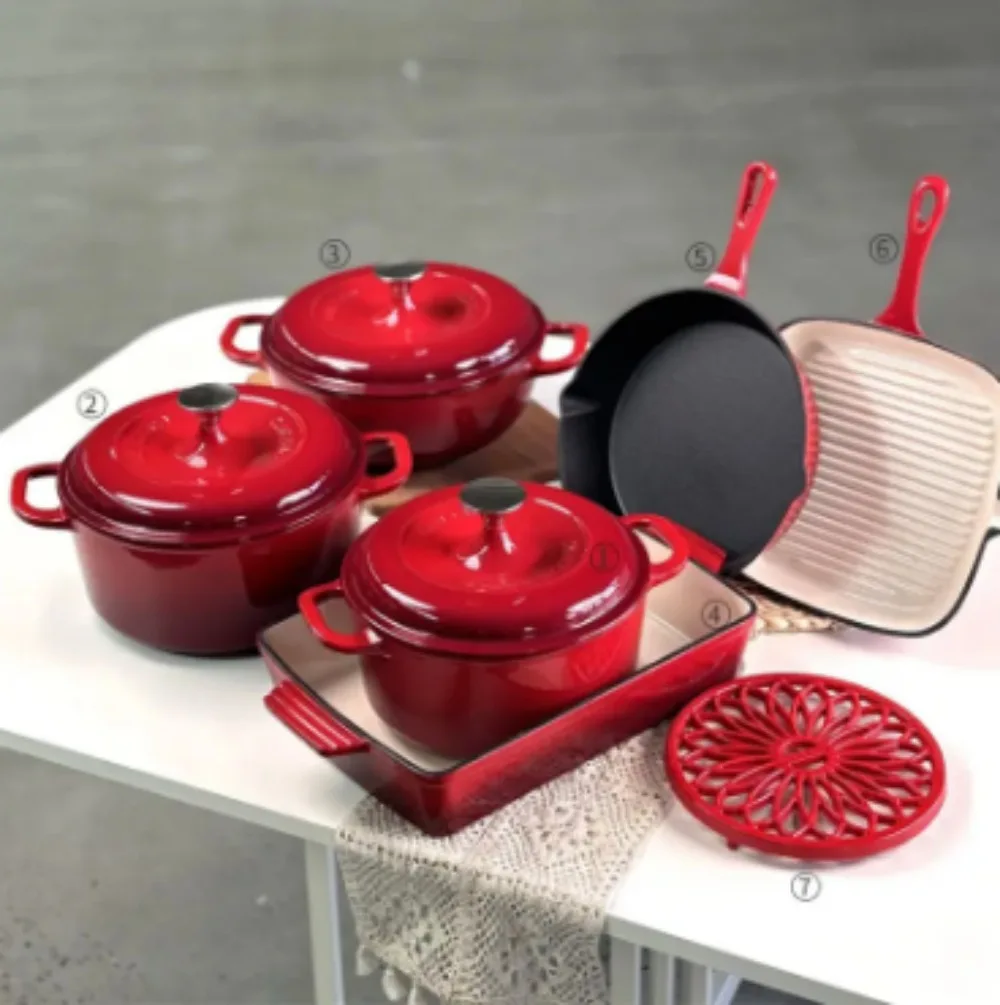 Enamel Pot Set Enameled Cast Iron Casserole
Enamel Pot Set Enameled Cast Iron Casserole