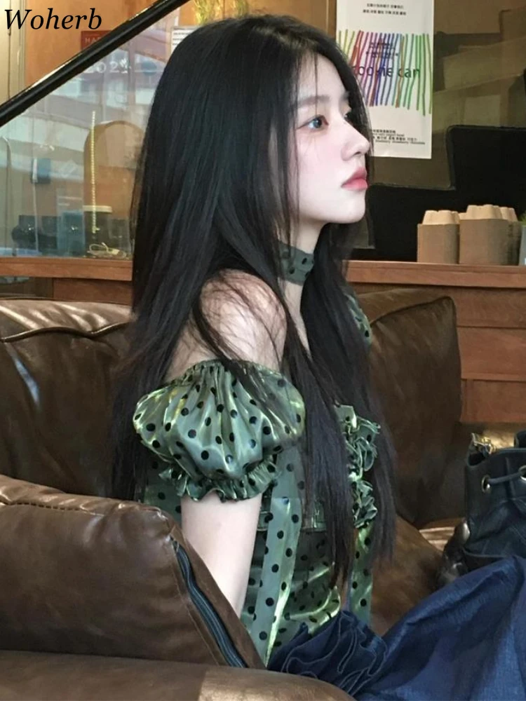 Women Clothing Wave Point T Shirts LVintage Square Collar Cropped Tees Y2k Tops 2025 Ropa Mujer Ruffled Sexy Tshirt Korean Tees
Women Clothing Wave Point T Shirts LVintage Square Collar Cropped Tees Y2k Tops 2025 Ropa Mujer Ruffled Sexy Tshirt Korean Tees