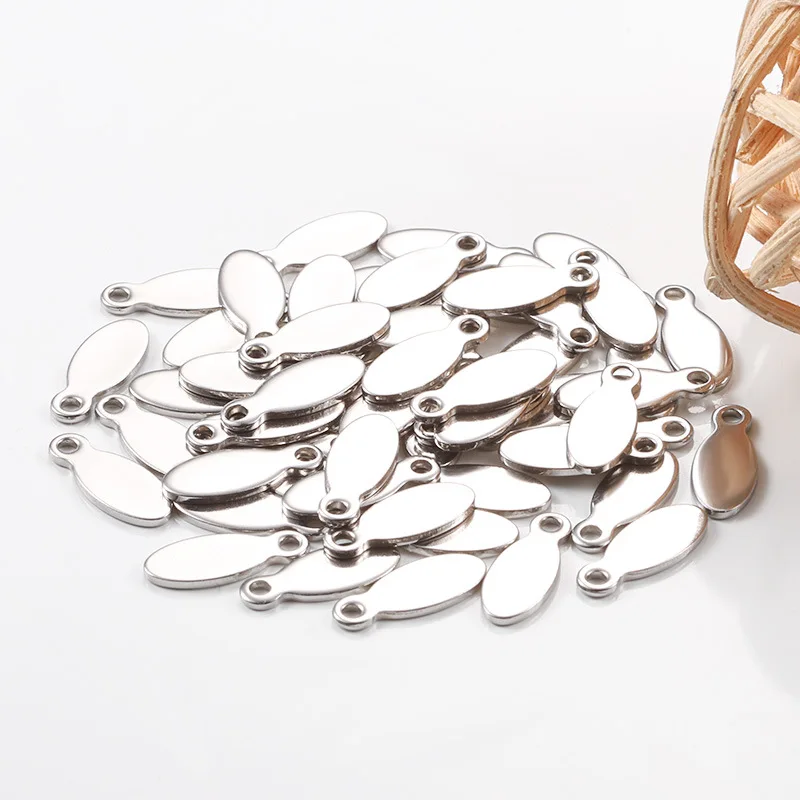100pcs/lot Mini Oval stainless Steel Charms Metal Pendant Charm for DIY Necklace Bracelet Jewelry Accessories Making
100pcs/lot Mini Oval stainless Steel Charms Metal Pendant Charm for DIY Necklace Bracelet Jewelry Accessories Making