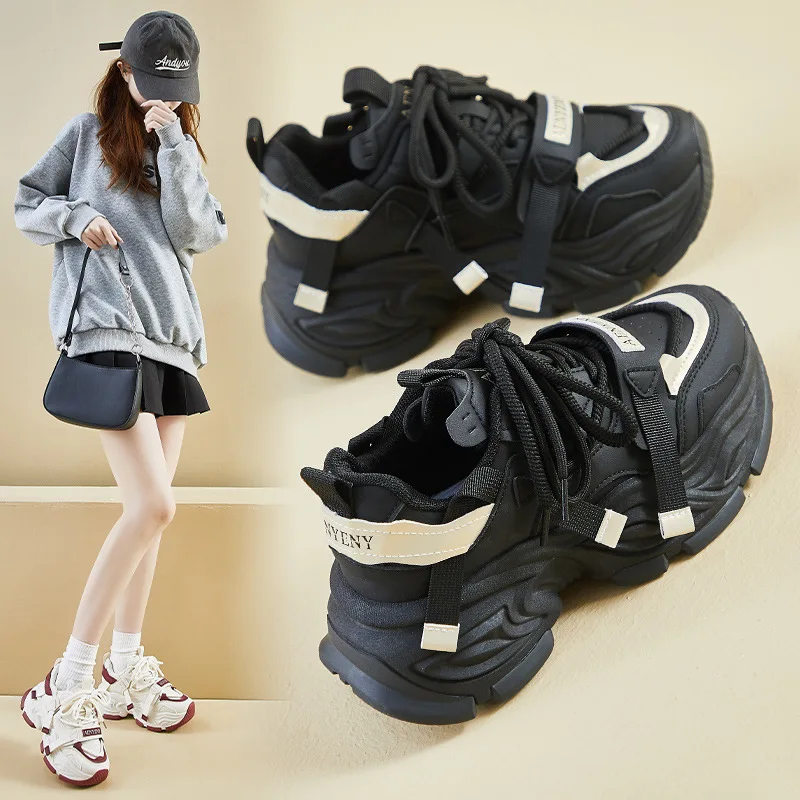 Spring 2025 Korean-Style Dad Sneakers for Women Campus-Ready Chunky Platform Shoes with 4.5cm Height Boost for Running
Spring 2025 Korean-Style Dad Sneakers for Women Campus-Ready Chunky Platform Shoes with 4.5cm Height Boost for Running