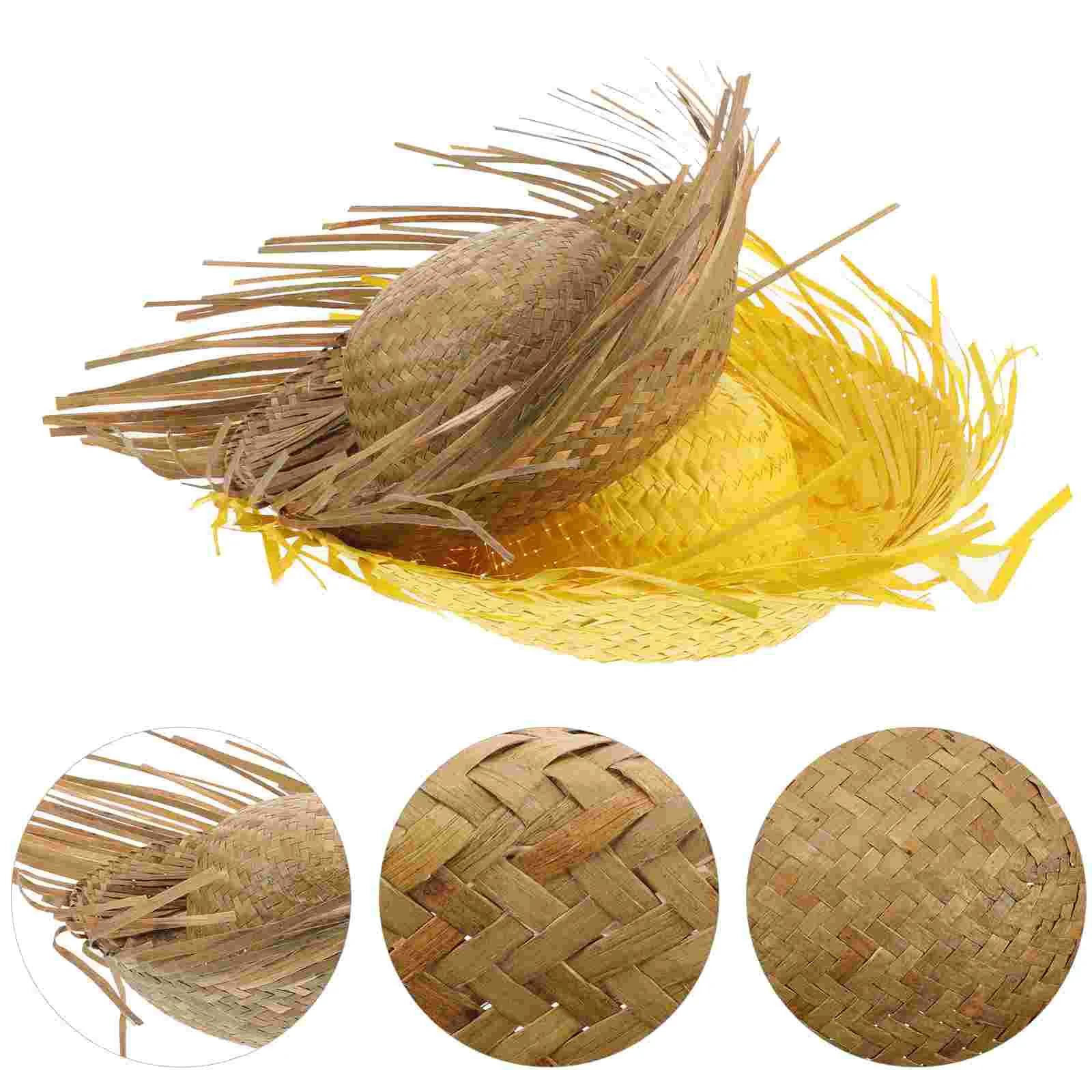 2 Pcs Straw Hat Costume Beach Eater Party Decorations Hats for Fashionable with Brim
2 Pcs Straw Hat Costume Beach Eater Party Decorations Hats for Fashionable with Brim