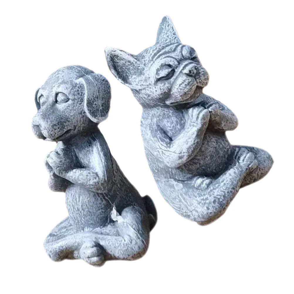 2Pcs Sitting Dog Figurines PVC Durable Bulldog Garden Decor Lawn Ornament Dog Craft Yard Decorations Outdoor
2Pcs Sitting Dog Figurines PVC Durable Bulldog Garden Decor Lawn Ornament Dog Craft Yard Decorations Outdoor