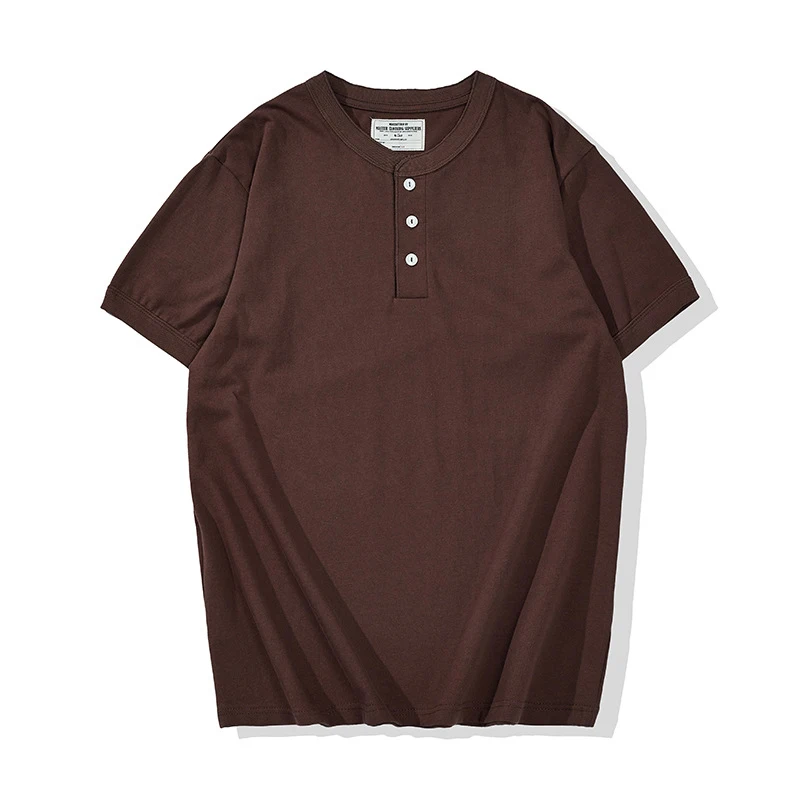 Summer Men's Heavy Cotton T Shirt Solid Color Round Neck Short Sleeve Basic Shirt TopTees Male Leisure Knitted Henry Tshirt
Summer Men's Heavy Cotton T Shirt Solid Color Round Neck Short Sleeve Basic Shirt TopTees Male Leisure Knitted Henry Tshirt