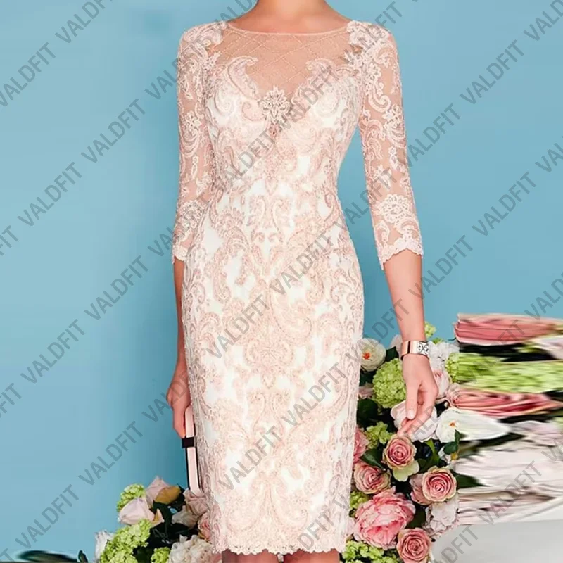 Customized Mother of the Bride Dress Formal Elegant Knee Length 3/4 Sleeve Robes Invitee Mariage Formal Occasion Dress
Customized Mother of the Bride Dress Formal Elegant Knee Length 3/4 Sleeve Robes Invitee Mariage Formal Occasion Dress