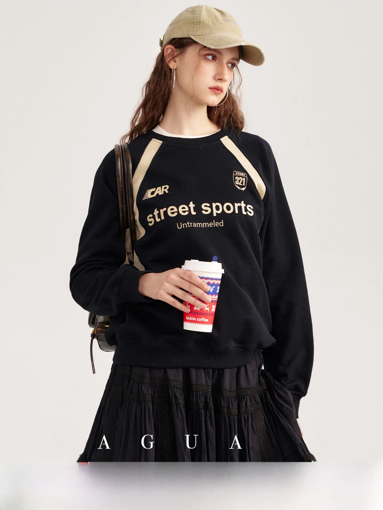 NAGUAGU American California Style Long Sleeve Crew Neck Pullover Hoodie Women's Fashion Print Racer Top Cotton Sweatshirt
NAGUAGU American California Style Long Sleeve Crew Neck Pullover Hoodie Women's Fashion Print Racer Top Cotton Sweatshirt