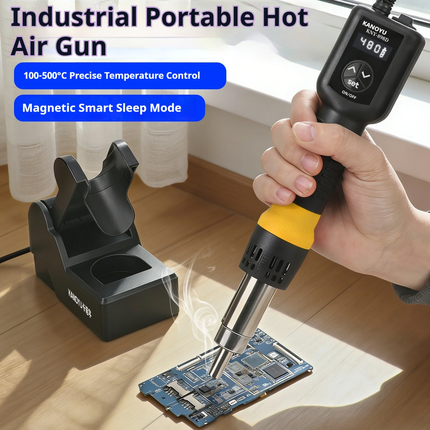 Kano Yu 898D Portable Mini Hot Air Gun Desoldering Station Small Soldering Gun for Tin Application And Heat Shrink Tube Hi
Kano Yu 898D Portable Mini Hot Air Gun Desoldering Station Small Soldering Gun for Tin Application And Heat Shrink Tube Hi