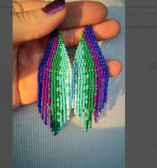 Beaded earrings Tassel Rainbow Gradient color Originality Hand knitting Alloy Tide Bohemia Female Design Rice bead earrings
Beaded earrings Tassel Rainbow Gradient color Originality Hand knitting Alloy Tide Bohemia Female Design Rice bead earrings