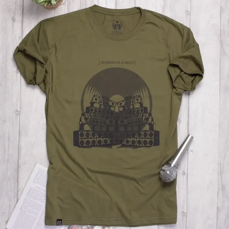 Dubbing is a Must Sound System wall vinyl maniac t-shirt. Roots & Culture Tshirt Rasta Reggae Dub music unisex tee
Dubbing is a Must Sound System wall vinyl maniac t-shirt. Roots & Culture Tshirt Rasta Reggae Dub music unisex tee