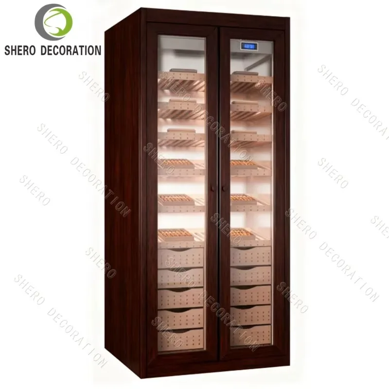 Индивидуальный деревянный электрический шкаф для сигар, цифровой гигрометр, контроль температуры, большой емкости, хьюмидор для сигар
Индивидуальный деревянный электрический шкаф для сигар, цифровой гигрометр, контроль температуры, большой емкости, хьюмидор для сигар