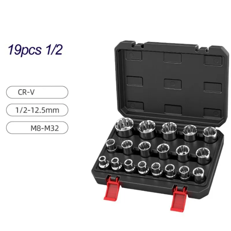 MCGS-Auto Repair Socket Tool Set Torx Sockets, Hexagonal Large Electric Wrench, Pneumatic Complete Set Of Socket Heads
MCGS-Auto Repair Socket Tool Set Torx Sockets, Hexagonal Large Electric Wrench, Pneumatic Complete Set Of Socket Heads