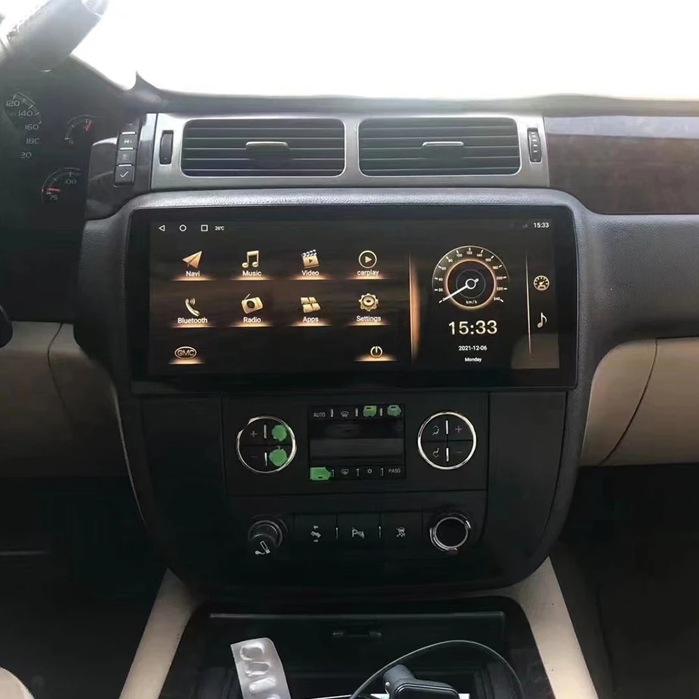 Автомобильный мультимедийный плеер, 12,3 дюймов, Android для GMC Sierra Yukon Chevrolet Tahoe Suburban 2007-2013, GPS-навигация, головное устройство Carplay
Автомобильный мультимедийный плеер, 12,3 дюймов, Android для GMC Sierra Yukon Chevrolet Tahoe Suburban 2007-2013, GPS-навигация, головное устройство Carplay