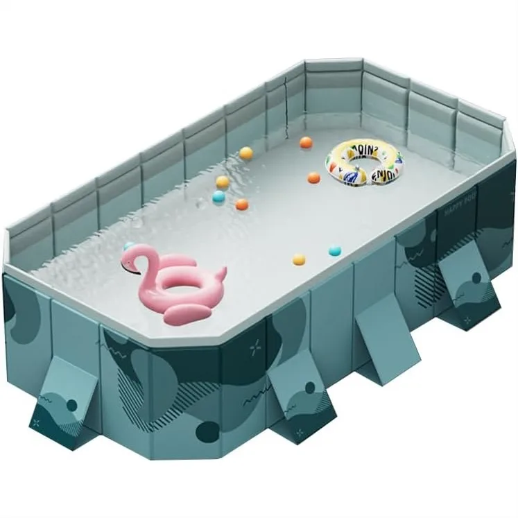Foldable Pool for Kids and Adults, Non Inflatable Frame Outdoor Swimming Pool Blue Kiddie Pools Thickened Support Dog Above
Foldable Pool for Kids and Adults, Non Inflatable Frame Outdoor Swimming Pool Blue Kiddie Pools Thickened Support Dog Above