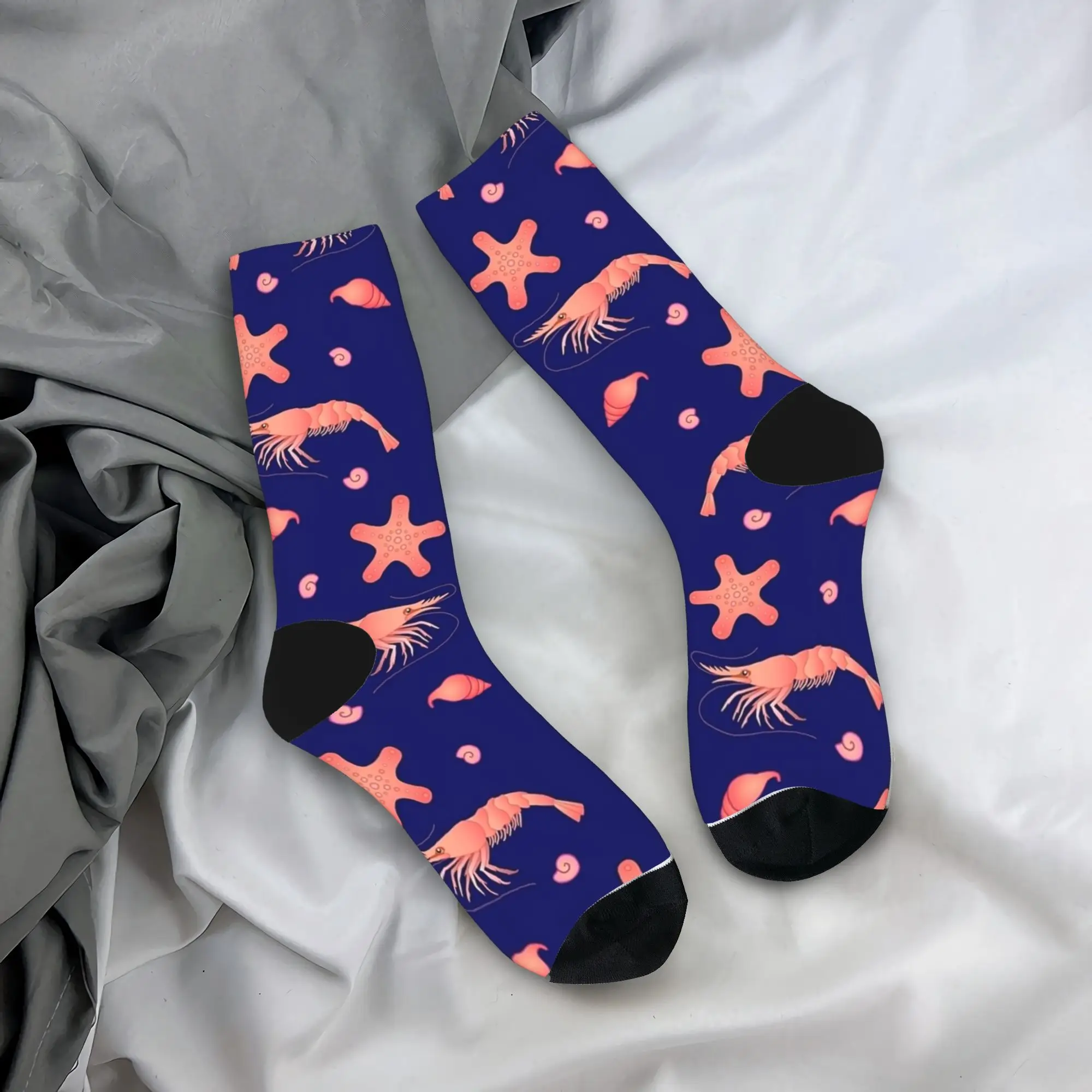 Женские и мужские носки Морской узор из ракушек креветок и чулков в виде морских звезд, против пота, средние мягкие носки, зимние модные дизайнерские носки
Женские и мужские носки Морской узор из ракушек креветок и чулков в виде морских звезд, против пота, средние мягкие носки, зимние модные дизайнерские носки