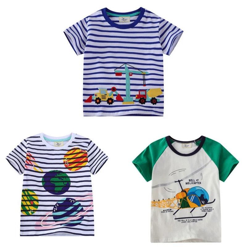 Jumping Meters 2-7T New Arrival Cotton Summer Boys Girls Tees Striped Kids Tops Fashion Hot Selling Baby Clothes
Jumping Meters 2-7T New Arrival Cotton Summer Boys Girls Tees Striped Kids Tops Fashion Hot Selling Baby Clothes