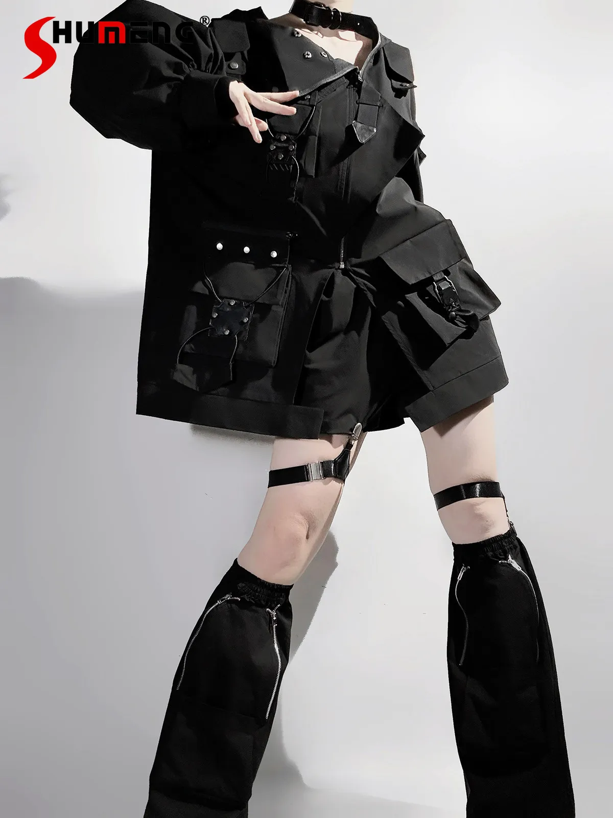Original Gothic Black Hooded Jacket Shorts Leg Warmer Three-piece Set Spring New 2026 Sweet Cool Y2k Outfit Cosplay Clothing
Original Gothic Black Hooded Jacket Shorts Leg Warmer Three-piece Set Spring New 2026 Sweet Cool Y2k Outfit Cosplay Clothing