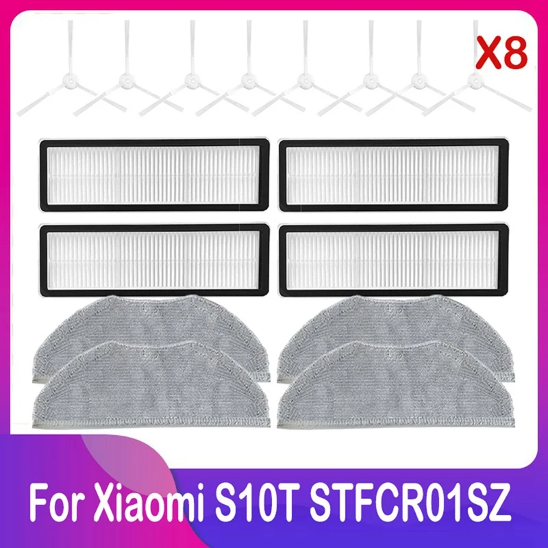 ABWM-Mop Cloth Side Brush HEPA Filter Replacement For Xiaomi Robot Vacuum S10T STFCR01SZ Anti-Winding Sweeping And Mopping
ABWM-Mop Cloth Side Brush HEPA Filter Replacement For Xiaomi Robot Vacuum S10T STFCR01SZ Anti-Winding Sweeping And Mopping