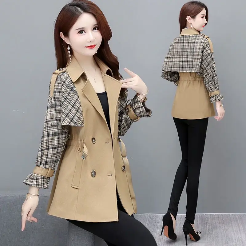 Korean Women Large Size 4XL Jacket Spring Autumn Feminine Leisure Patchwork Outwear Ladies Fashion Medium Long Styles Tops Coat
Korean Women Large Size 4XL Jacket Spring Autumn Feminine Leisure Patchwork Outwear Ladies Fashion Medium Long Styles Tops Coat