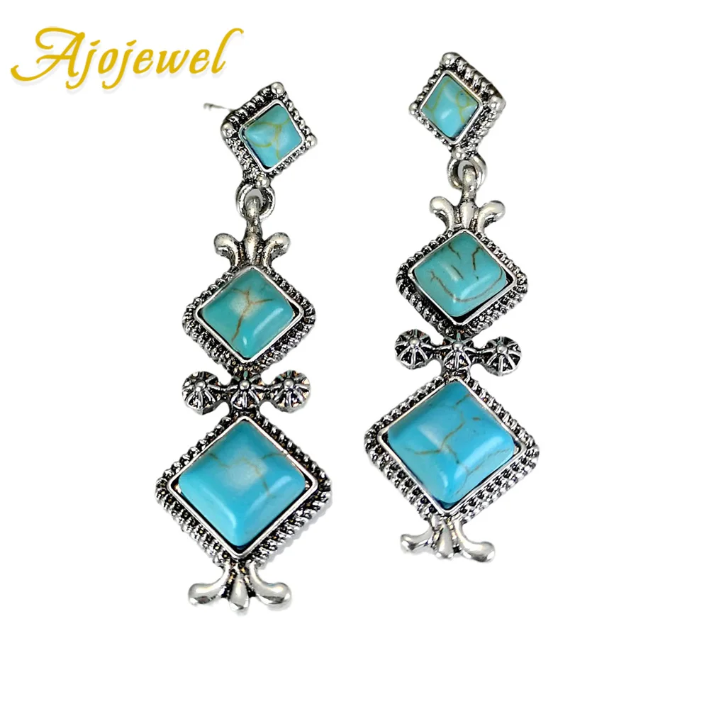 Ajojewel Bohemian Vintage Earrings With Blue Square Stone Long Eardrop Cheap Gifts For Women
Ajojewel Bohemian Vintage Earrings With Blue Square Stone Long Eardrop Cheap Gifts For Women