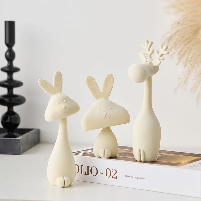 Cute Plush Rabbit Ornament High-End Feel Living Room TV Cabinet Home Decor Craft Creative Gift Soft Rabbit Statue for Bedroom 
Cute Plush Rabbit Ornament High-End Feel Living Room TV Cabinet Home Decor Craft Creative Gift Soft Rabbit Statue for Bedroom