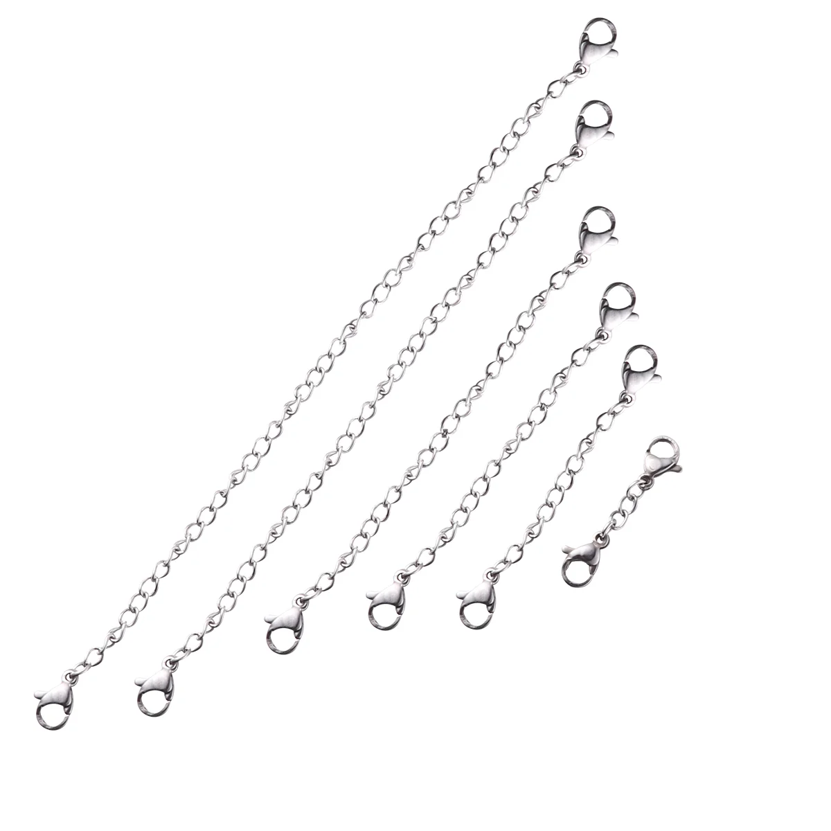 6 Pcs Sterling Silver Bracelet Extender Necklace 1500X050X010CM Chain Lobster Buckle with Clasp Buckles Miss 
6 Pcs Sterling Silver Bracelet Extender Necklace 1500X050X010CM Chain Lobster Buckle with Clasp Buckles Miss