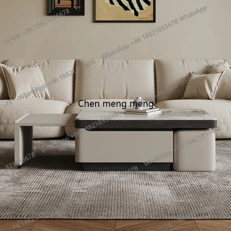 Современный раскладной журнальный столик F5822 для гостиной со скрытыми табуретами, простой кофейный столик для небольших помещений, чайный столик с местом для хранения
Современный раскладной журнальный столик F5822 для гостиной со скрытыми табуретами, простой кофейный столик для небольших помещений, чайный столик с местом для хранения