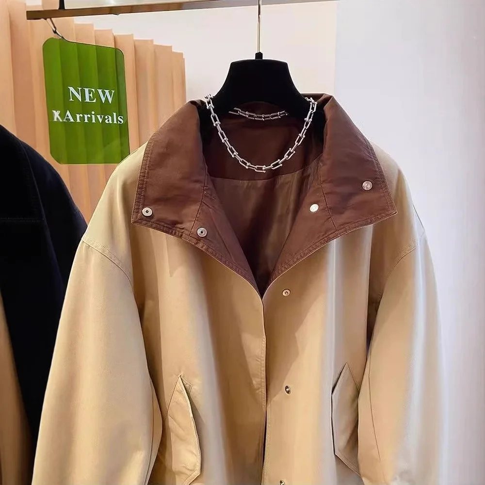 Spring Autumn Women Loose Trench Coat Versatile High-quality Mid Long Windbreakers British Style Female Casual Tops Outerwear
Spring Autumn Women Loose Trench Coat Versatile High-quality Mid Long Windbreakers British Style Female Casual Tops Outerwear