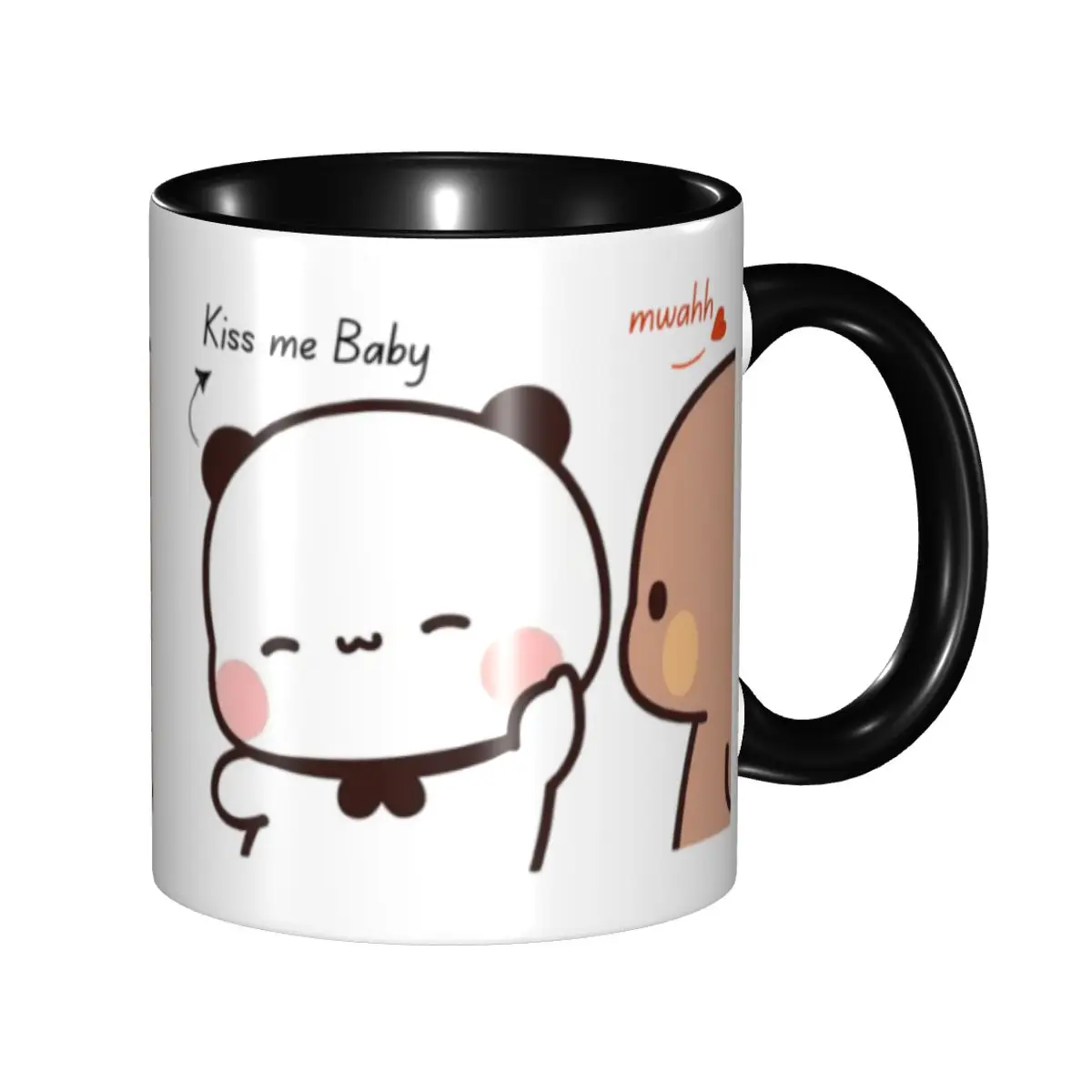 Personalized Kiss Me Baby Mwah Bubu Dudu Panda And Brownie Bear Couple Coffee Mug DIY Ceramic Tea Milk Cups
Personalized Kiss Me Baby Mwah Bubu Dudu Panda And Brownie Bear Couple Coffee Mug DIY Ceramic Tea Milk Cups