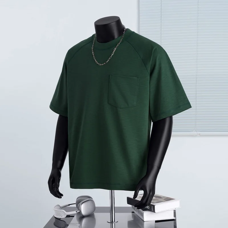 Men's summer new bamboo cotton casual fashion t-shirt round neck men's short sleeve loose light luxury top
Men's summer new bamboo cotton casual fashion t-shirt round neck men's short sleeve loose light luxury top
