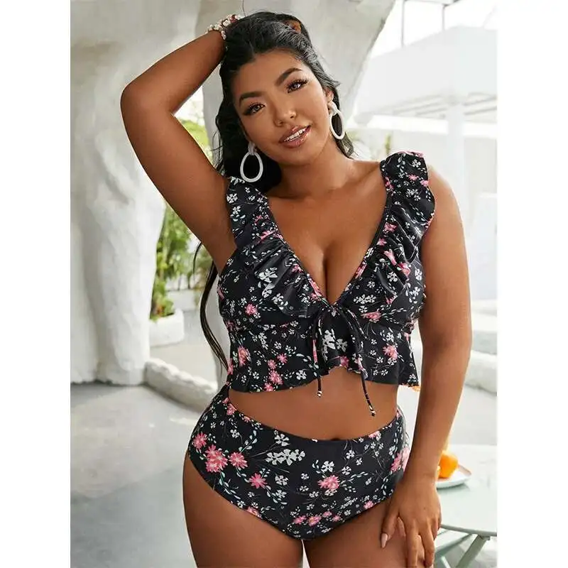 Lotus Leaf Edge Plus Size Split Swimsuit Women's Bikini New Hot Selling Tight Fitting Gathering Backless Pure Desire Swimsuit
Lotus Leaf Edge Plus Size Split Swimsuit Women's Bikini New Hot Selling Tight Fitting Gathering Backless Pure Desire Swimsuit