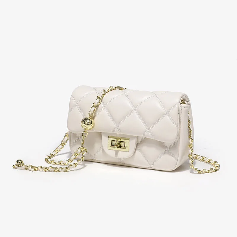 Pink small golden ball diamond chain women's bag, women's small square bag, single-shoulder crossbody bag
Pink small golden ball diamond chain women's bag, women's small square bag, single-shoulder crossbody bag