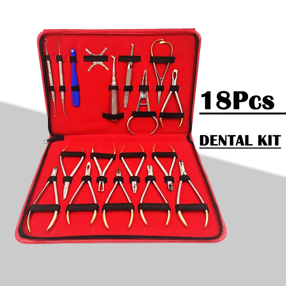 18Pcs Orthodontic Pliers Stainless Steel Forming Pliers Kit Tool Dentistry Surgery Surgical Tweezers Dental Products Tools
18Pcs Orthodontic Pliers Stainless Steel Forming Pliers Kit Tool Dentistry Surgery Surgical Tweezers Dental Products Tools