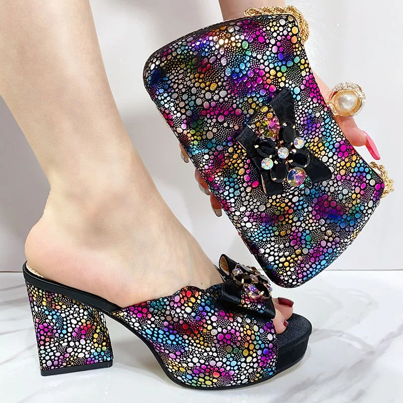 2024 New Fashionable Designed Elegant Shoe Bag Bright BowTie African Women's Round Toe High Heels Shoes Wedding Party Banquet
2024 New Fashionable Designed Elegant Shoe Bag Bright BowTie African Women's Round Toe High Heels Shoes Wedding Party Banquet