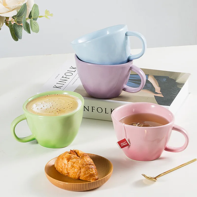 330ml Cute Creative Gradient Mug Ceramic Water Cup Candy Color Retro Style High Beauty Breakfast Milk Coffee Mug Cup
330ml Cute Creative Gradient Mug Ceramic Water Cup Candy Color Retro Style High Beauty Breakfast Milk Coffee Mug Cup